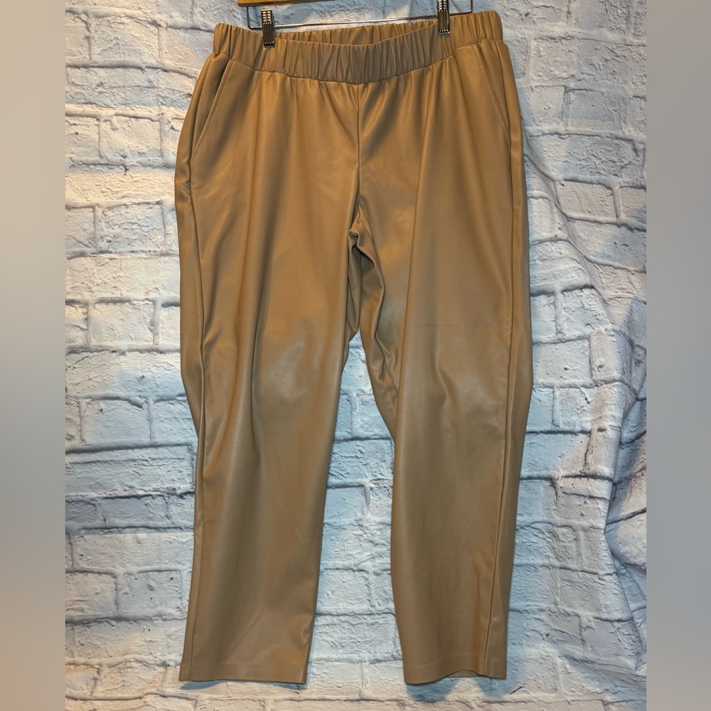 lisadnyc x The Drop Tan Faux Leather Pants – Size XXL